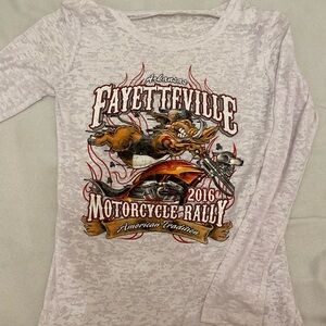 Fayetteville Motorcycle Rally Women's Long Sleeve Tee - White